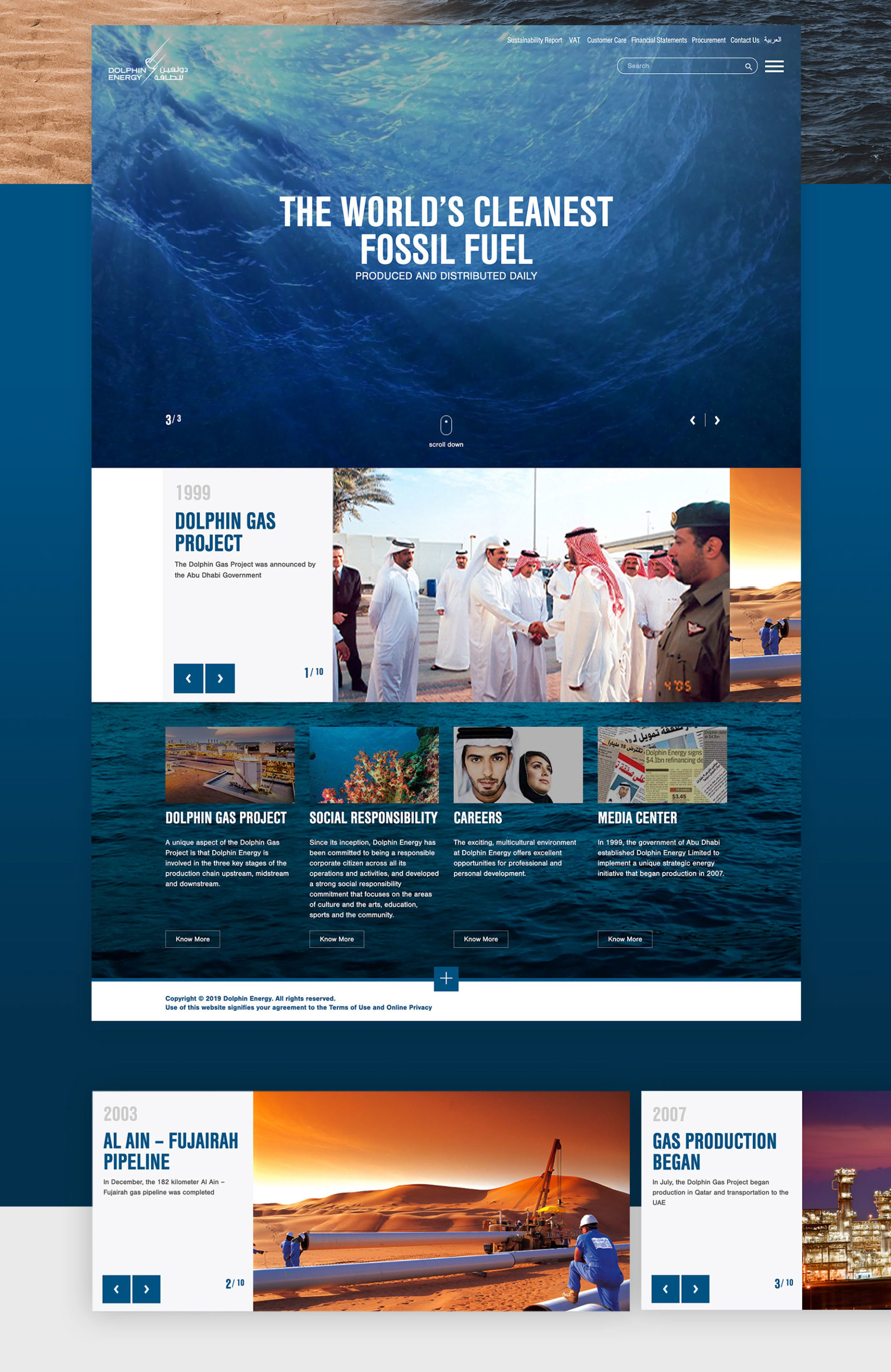 Dolphin Energy website by GTECH