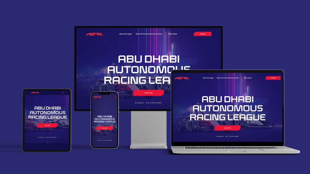 Digital presence for the Abu Dhabi Autonomous Racing League