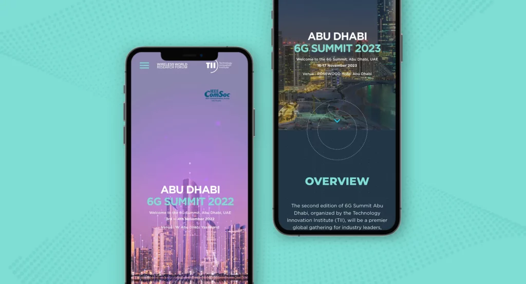 6G Summit Abu Dhabi 2023 event website design and development portfolio