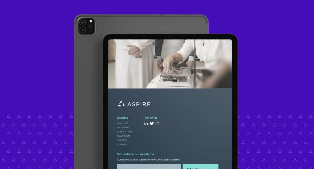 website renovation portfolio for ASPIRE