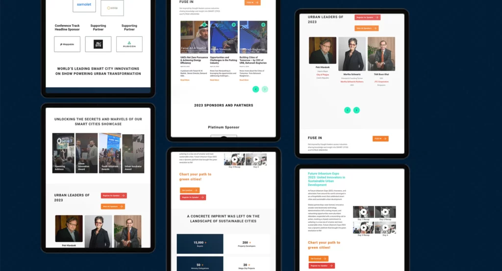 UI/UX design and Digital marketing portfolio for Future Urbanism Expo 2023