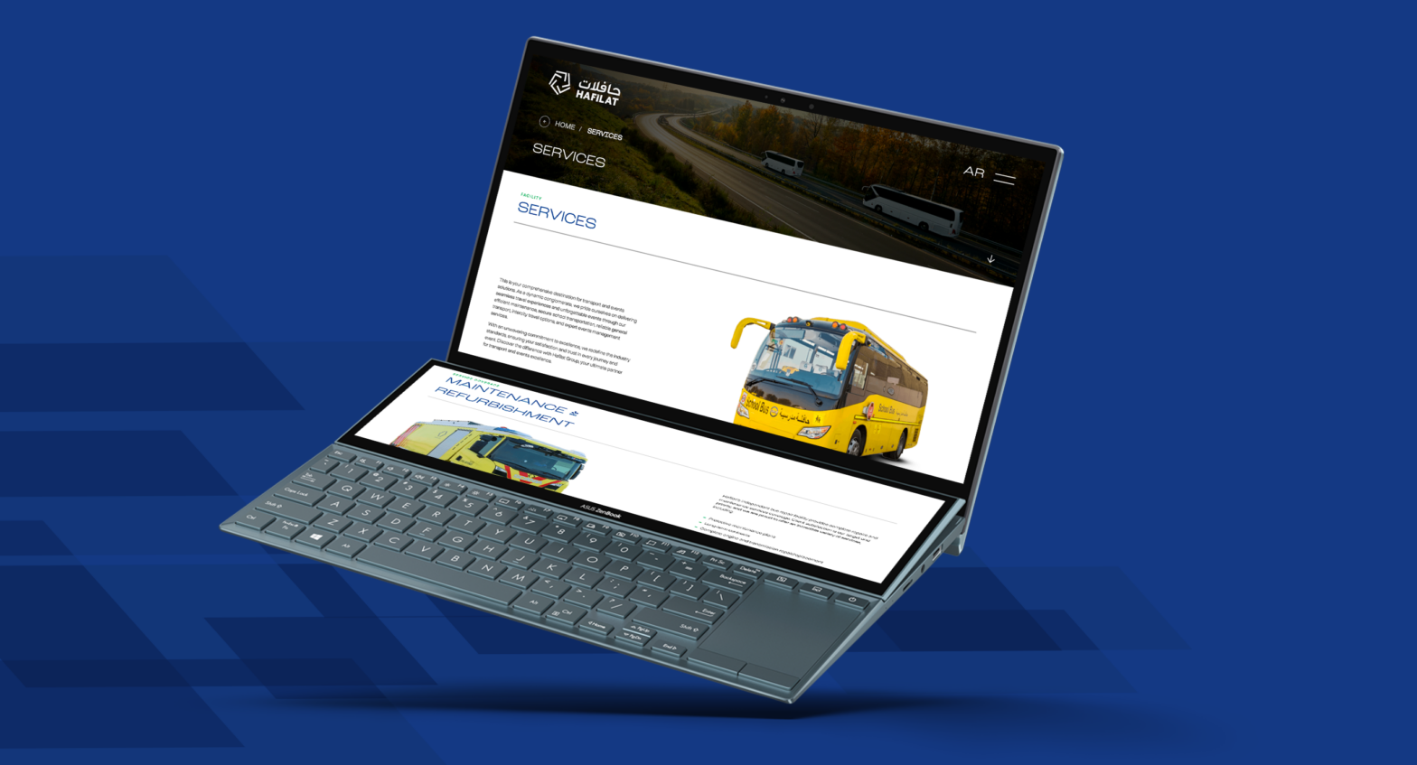 WordPress CMS Development Portfolio for Hafilat Transport