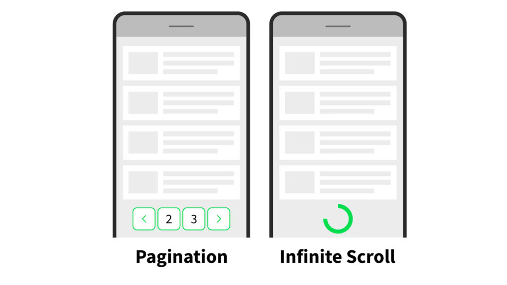 Infinite Scrolling vs. Pagination